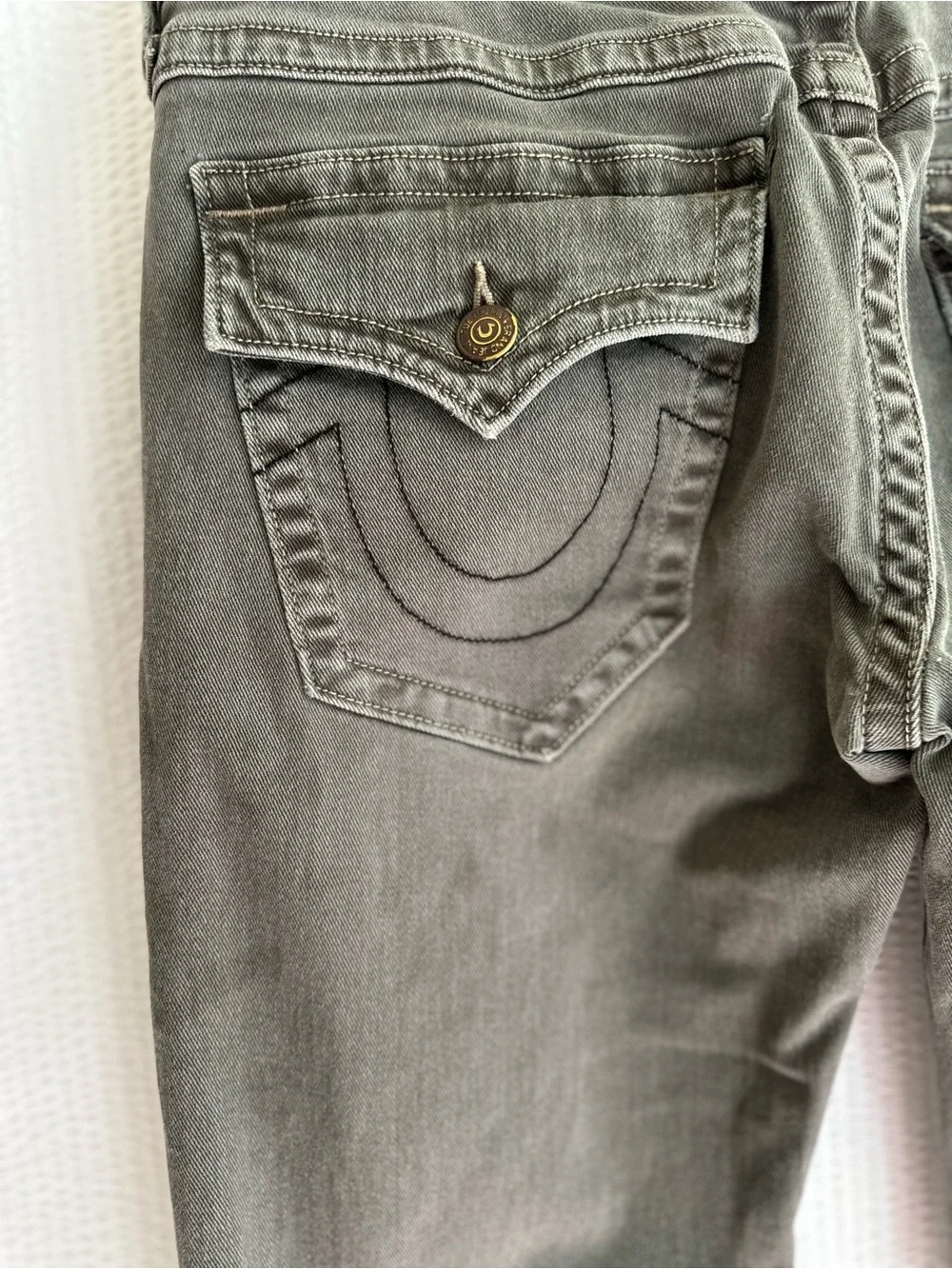 True Religion Billy Relaxed Bootcut Jeans Gray Wash Size 34 Men’s